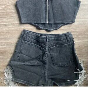 Black Denim Festival Set - sz M